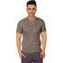 Self Design Men V Neck Reversible Brown, Multicolor T-Shirt