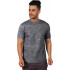 Poomer  Self Design Men Round Neck Black, Silver T-Shirt