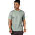 Poomer  Self Design Men Round Neck Reversible Light Green, Silver T-Shirt