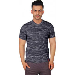  Poomer Self Design Men V Neck Reversible Black, White T-Shirt