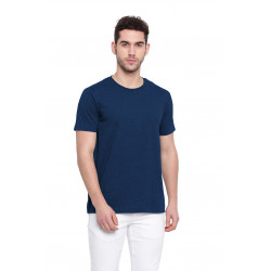 Poomer casual T-Shirt for men Navy ( Round neck )