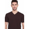 Poomer casual T-Shirt for men Brown ( V neck )