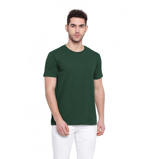 Poomer casual T-Shirt for men Green ( Round neck )