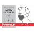 Poomer woven face mask - 2 layer Anti - bacterial and  Anti-Pollution face mask (Pack of 3) white.